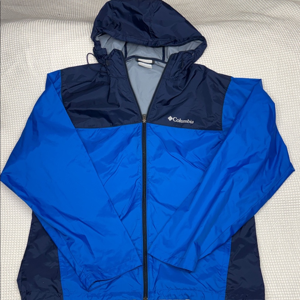Columbia Two-Tone Blue Windbreaker - Large